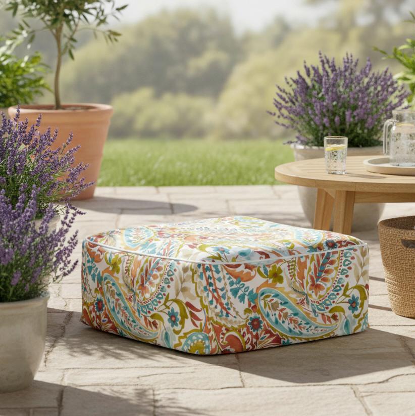 VONKAJŠIA TABURETKA „PUFF“ CASSY - viacfarebná, Modern, textil (60/23/60cm) - Bessagi Garden