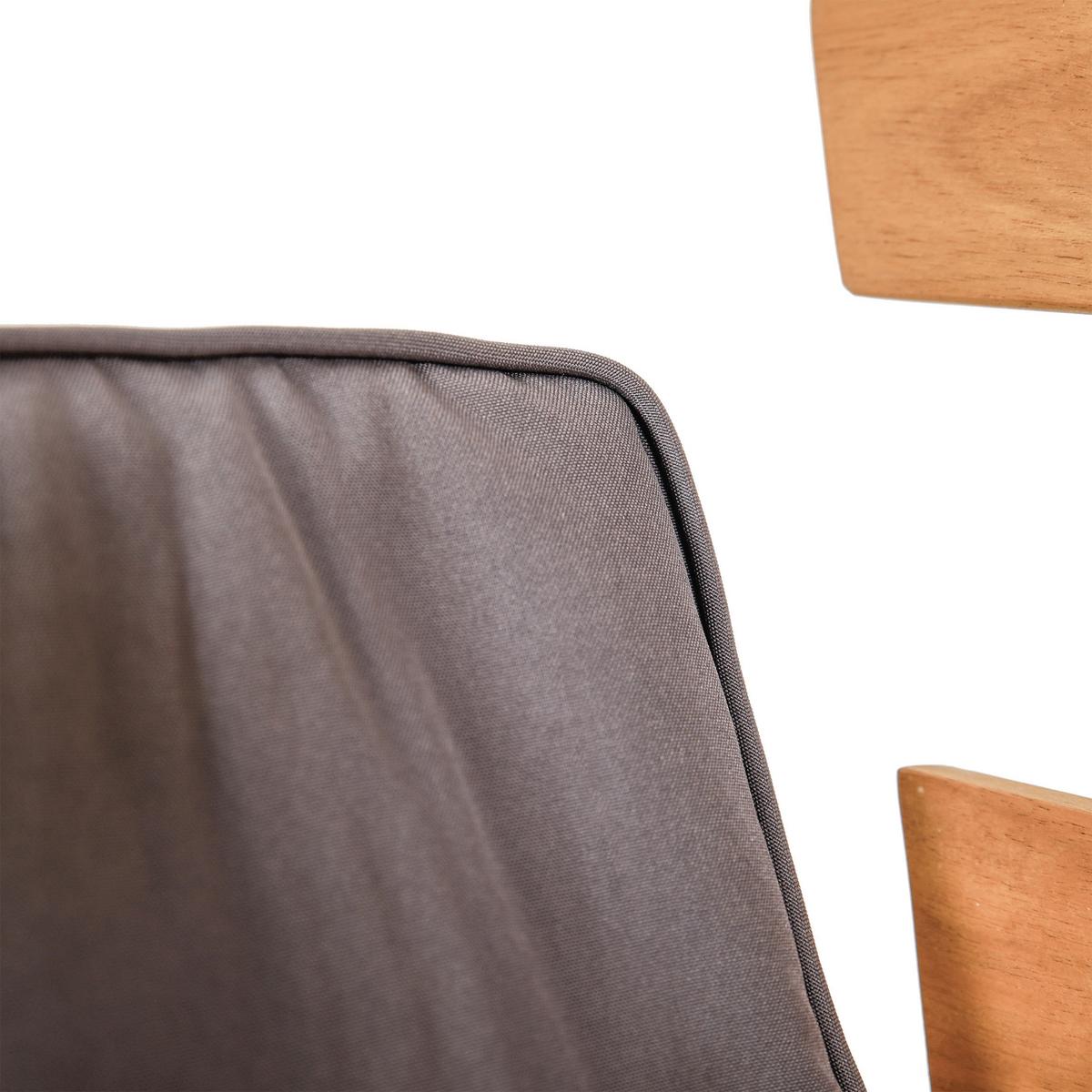 Gartenbank Holz 2-sitzer Borkum Mit Sitzauflage - Akaziefarben/Grau, MODERN, Holz/Textil (198/78/68cm) - Greemotion