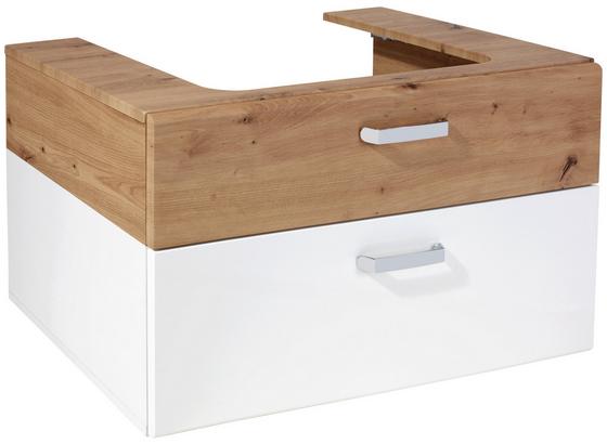 Spodní Umyvadlová Skříňka Campi - bílá/barvy dubu, Konvenční, kompozitní dřevo (80/48,7/47,6cm) Spodní Umyvadlová Skříňka Campi - bílá/barvy dubu, Konvenční, kompozitní dřevo (80/48,7/47,6cm)