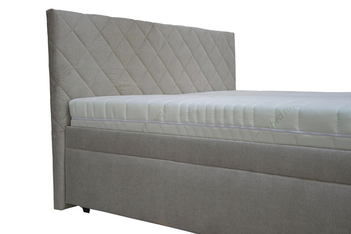 Čalúnená posteľ Klara,180x200 cm,béžová - sivá/béžová, Modern, drevo/textil (180/200cm)
