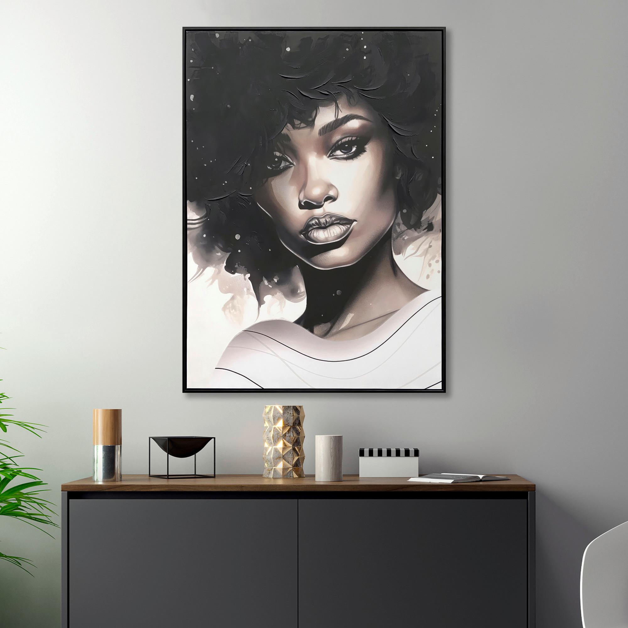 Obraz na plátně Denise, 100/140cm - bílá/černá, Moderní, dřevo/textil (100/140cm) - Premium Living