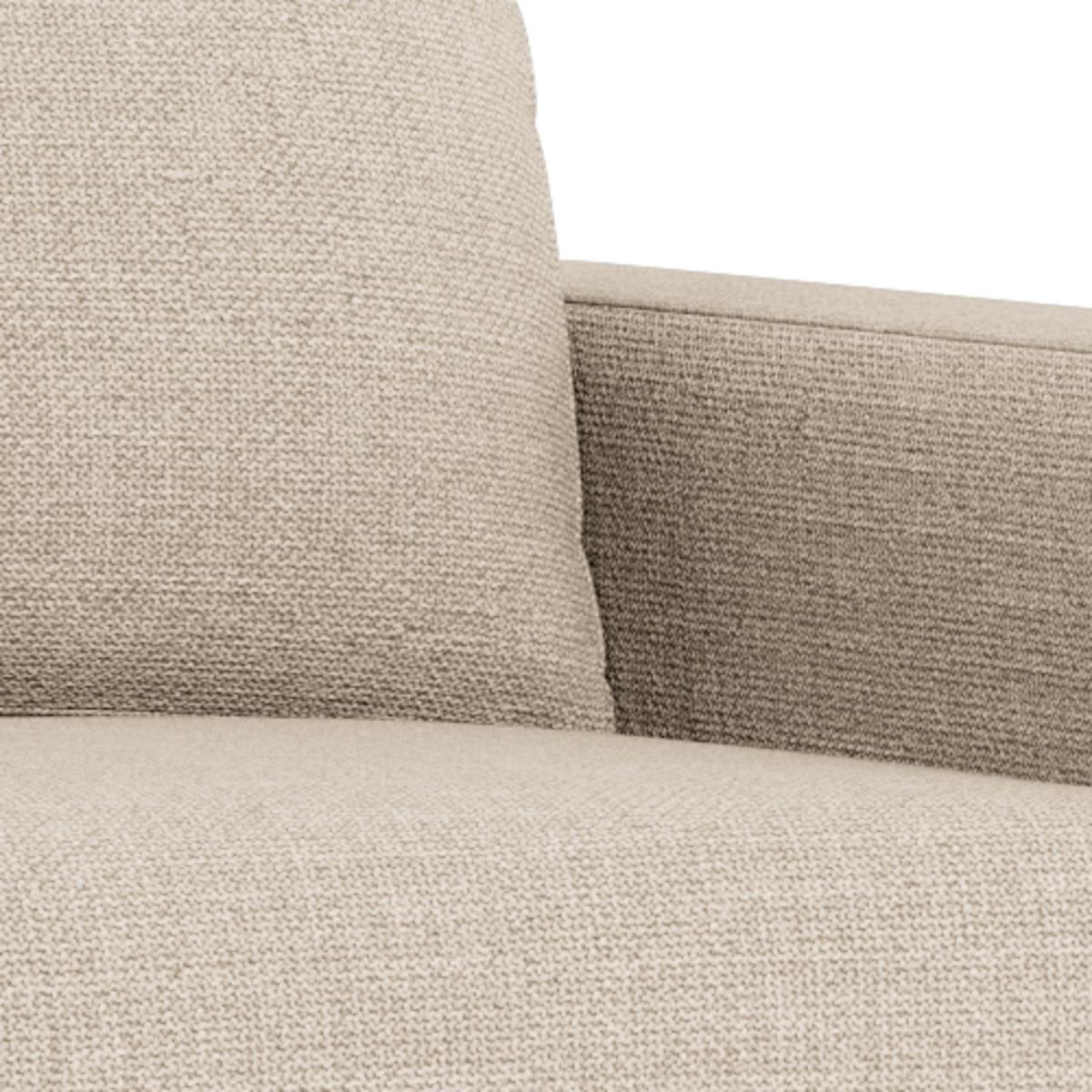 Schlafsofa Fleury Beige B: 176cm - Beige/Schwarz, MODERN, Kunststoff/Textil (176/85/88cm) - Livetastic