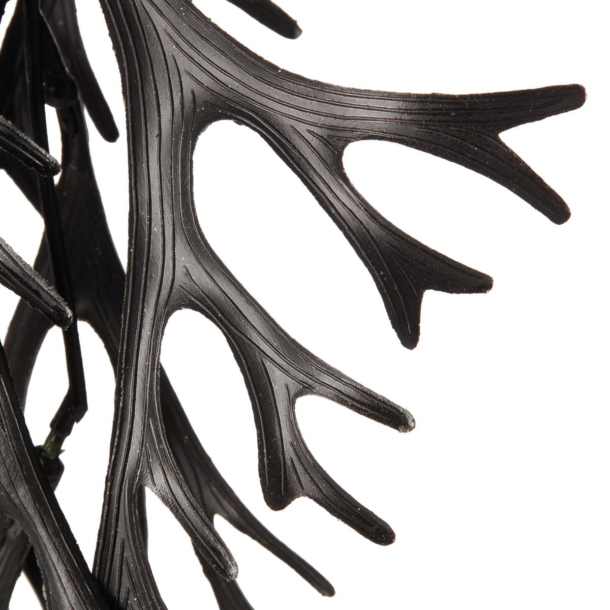 Geweihfarnhänger Tanja, H: Ca. 62cm - Schwarz, MODERN, Kunststoff (62cm)