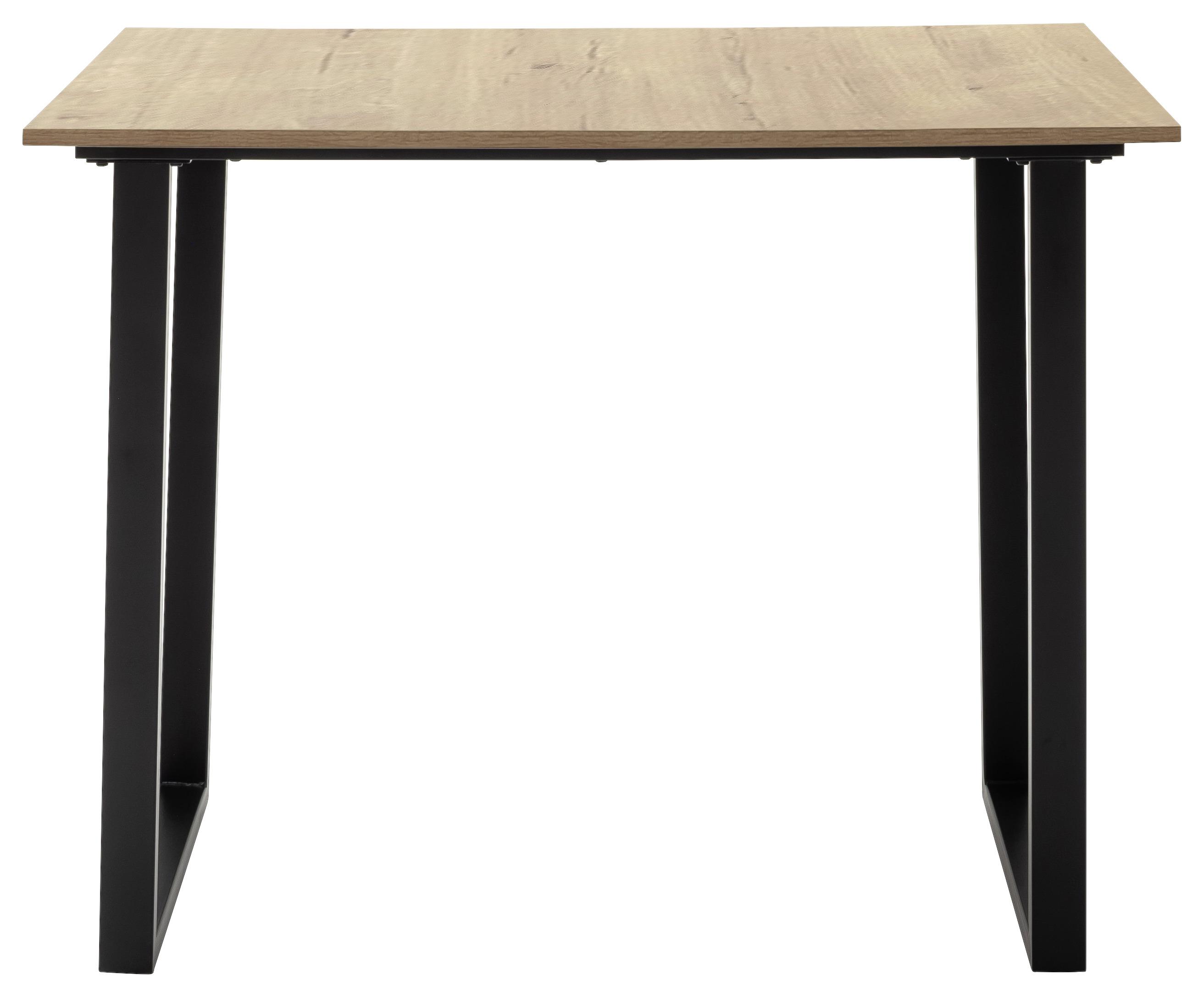 Esstisch La Serena 120x70 Cm Eiche Dekor/schwarz - Wildeiche/Schwarz, MODERN, Holzwerkstoff/Metall (120/95/70cm) - MID.YOU