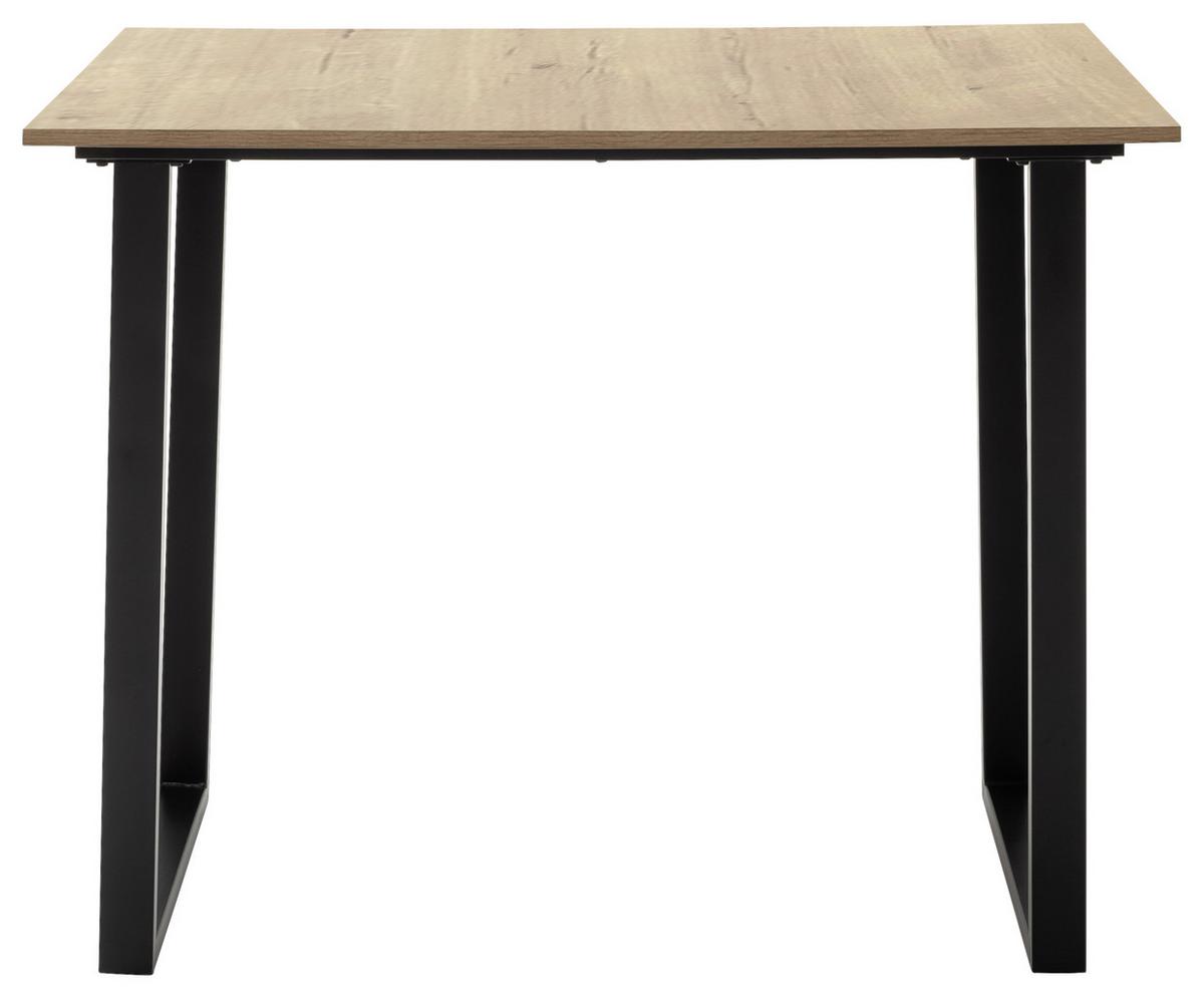 Esstisch La Serena 120x70 Cm Eiche Dekor/schwarz - Wildeiche/Schwarz, MODERN, Holzwerkstoff/Metall (120/95/70cm) - MID.YOU