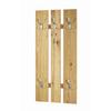 Wandgarderobe Merit Eiche-/Edelstahlfarben B: 45cm - Edelstahlfarben/Eichefarben, Basics, Holz/Holzwerkstoff (45/9/100cm) - Livetastic