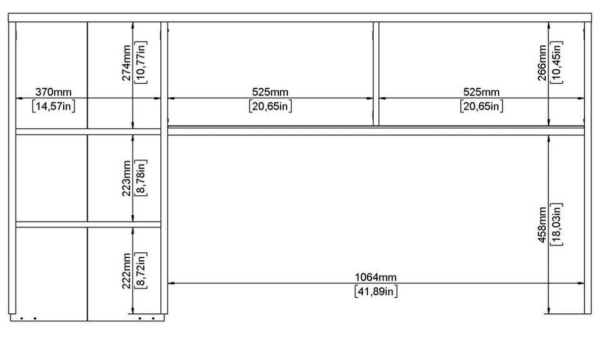 Schreibtisch Function Plus Eichefarben, L: 149 cm - Eichefarben, MODERN, Holzwerkstoff (149/48,2/156,2cm) - MID.YOU