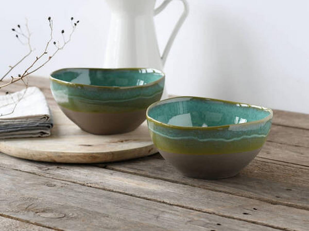Schale 19678 Bas. Bio Oliv, Poke - Olivgrün, Trend, Keramik - Creatable