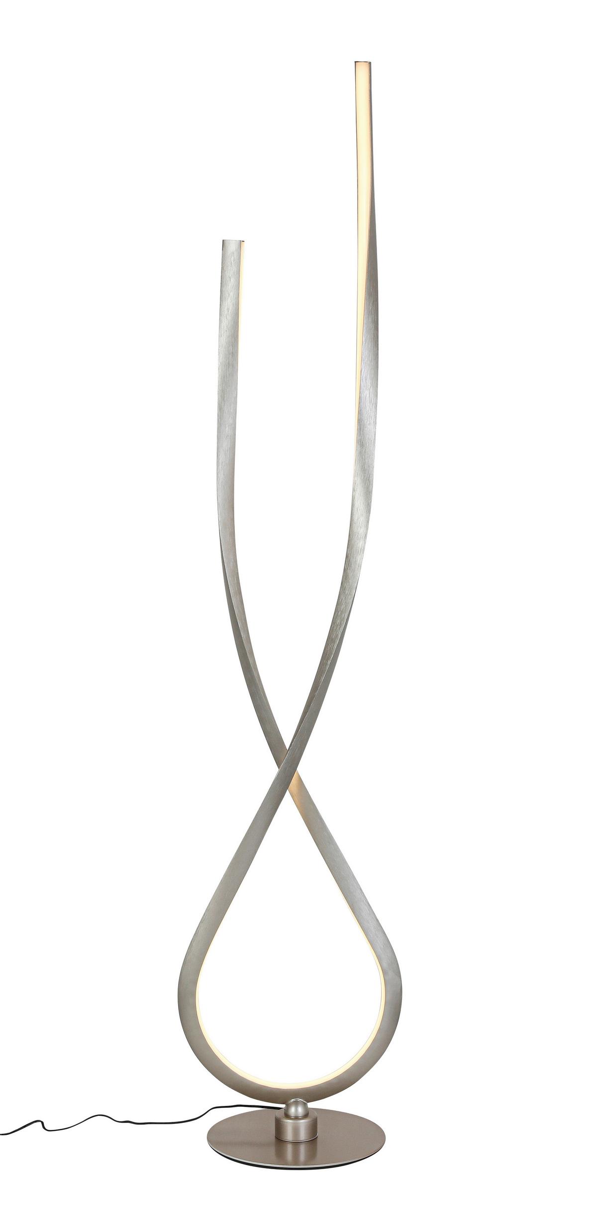 Led-stehleuchte Kui - Champagner/Schwarz, MODERN, Kunststoff/Metall (26/150,5cm)