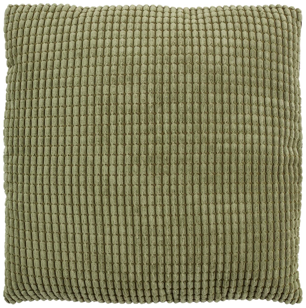 Díszpárna Halina Kb. 45/45cm - olívazöld, Modern, textil (45/45cm) - Luca Bessoni