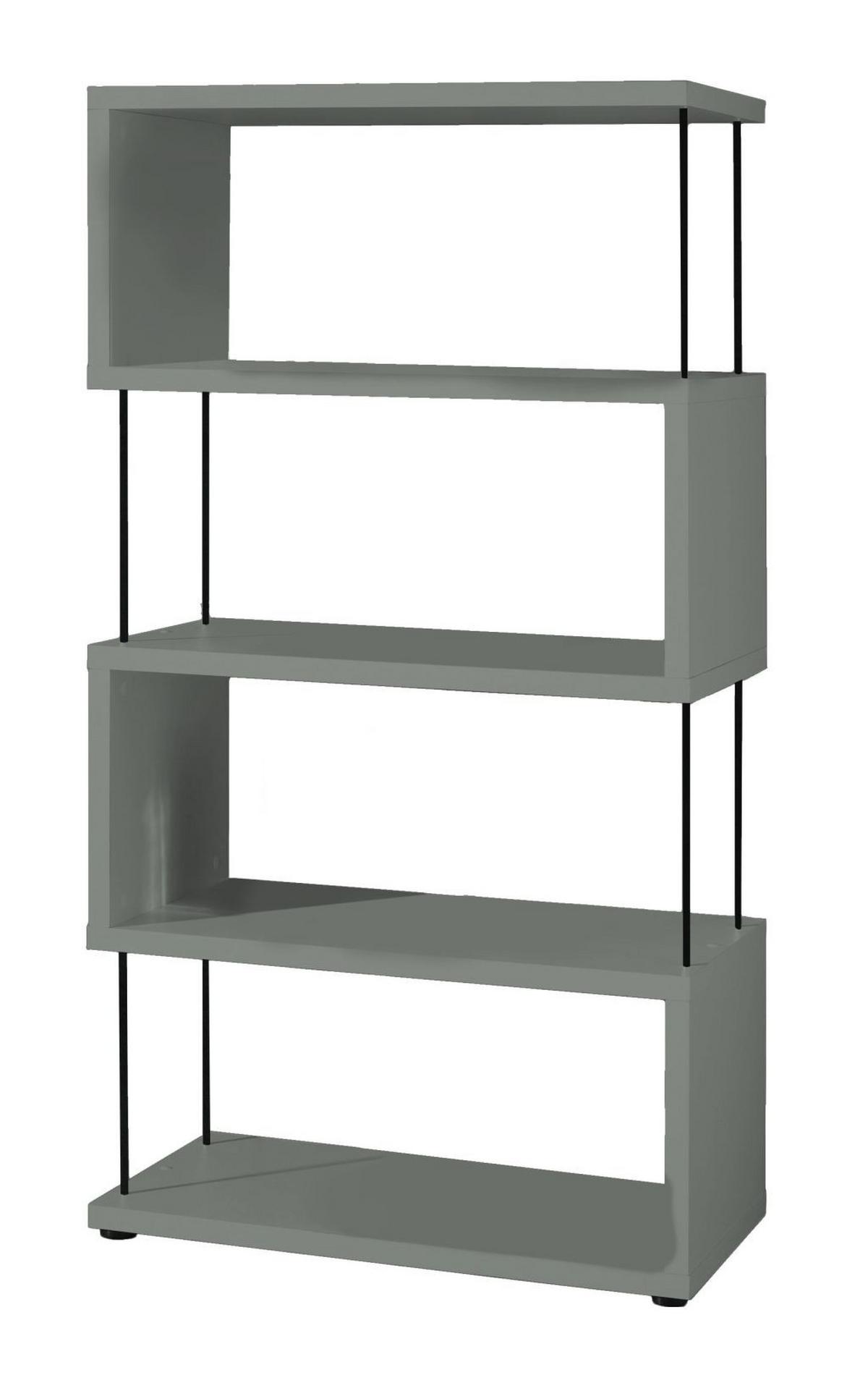 STOJACÍ REGÁL STICKS - čierna/biela, Modern, kompozitné drevo/plast (66/126/33cm) - Mömax