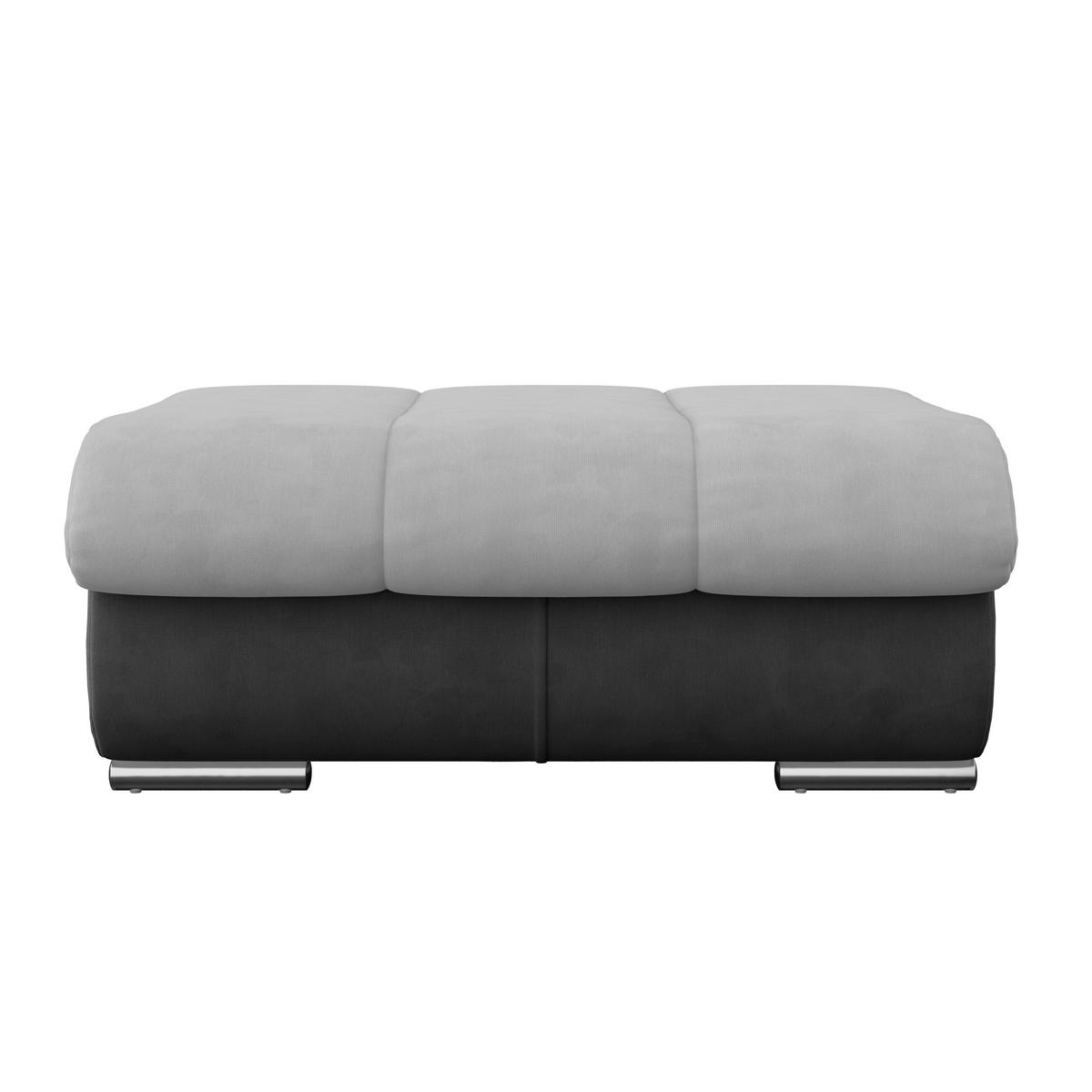 Hocker Multi - Chromfarben/Dunkelgrau, MODERN, Textil (100/43/80cm) - Luca Bessoni