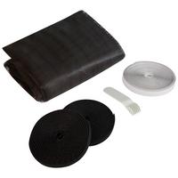 Fliegengitter BxH: 130x150 cm Anthrazit inkl. Sonnenschutz - Anthrazit, Basics (130/150cm)