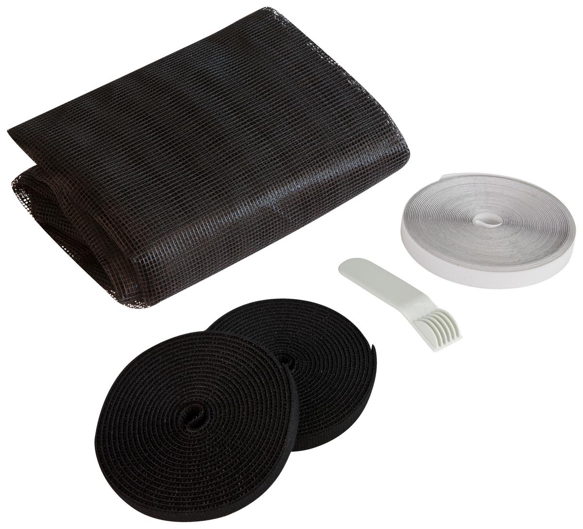 Fliegengitter BxH: 130x150 cm Anthrazit inkl. Sonnenschutz - Anthrazit, Basics (130/150cm)