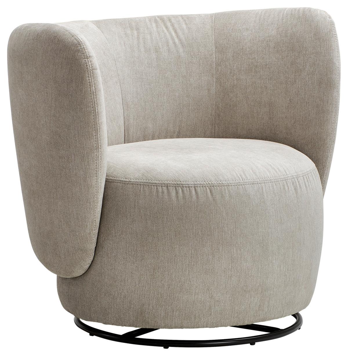 Sessel Boli Sandfarben B: 92 Cm - Sandfarben/Schwarz, Design, Textil (92/80/84cm) - Livetastic