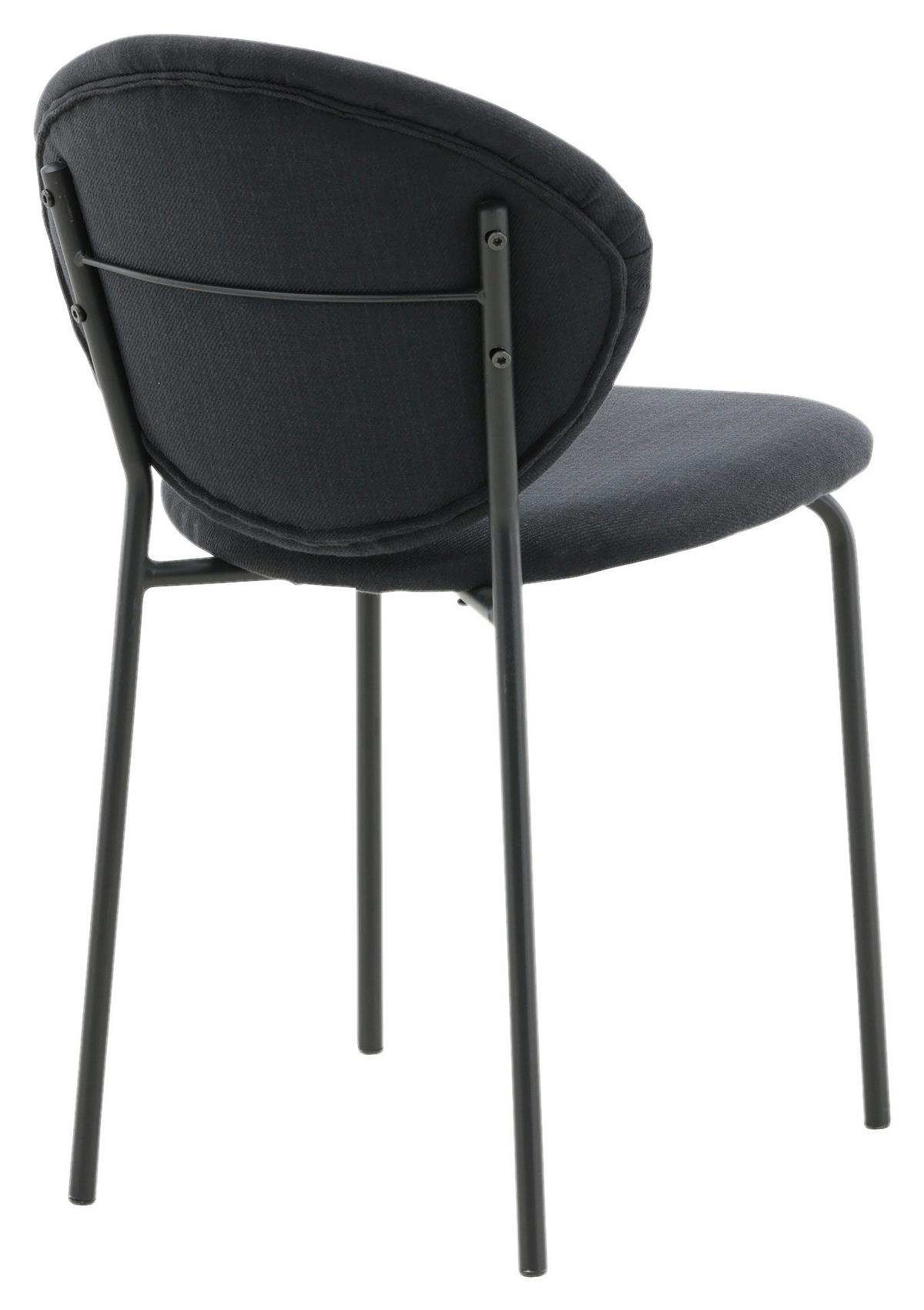 Stuhl-Set Vault - Schwarz, Design, Kunststoff/Textil (46/80/62cm) - Livetastic