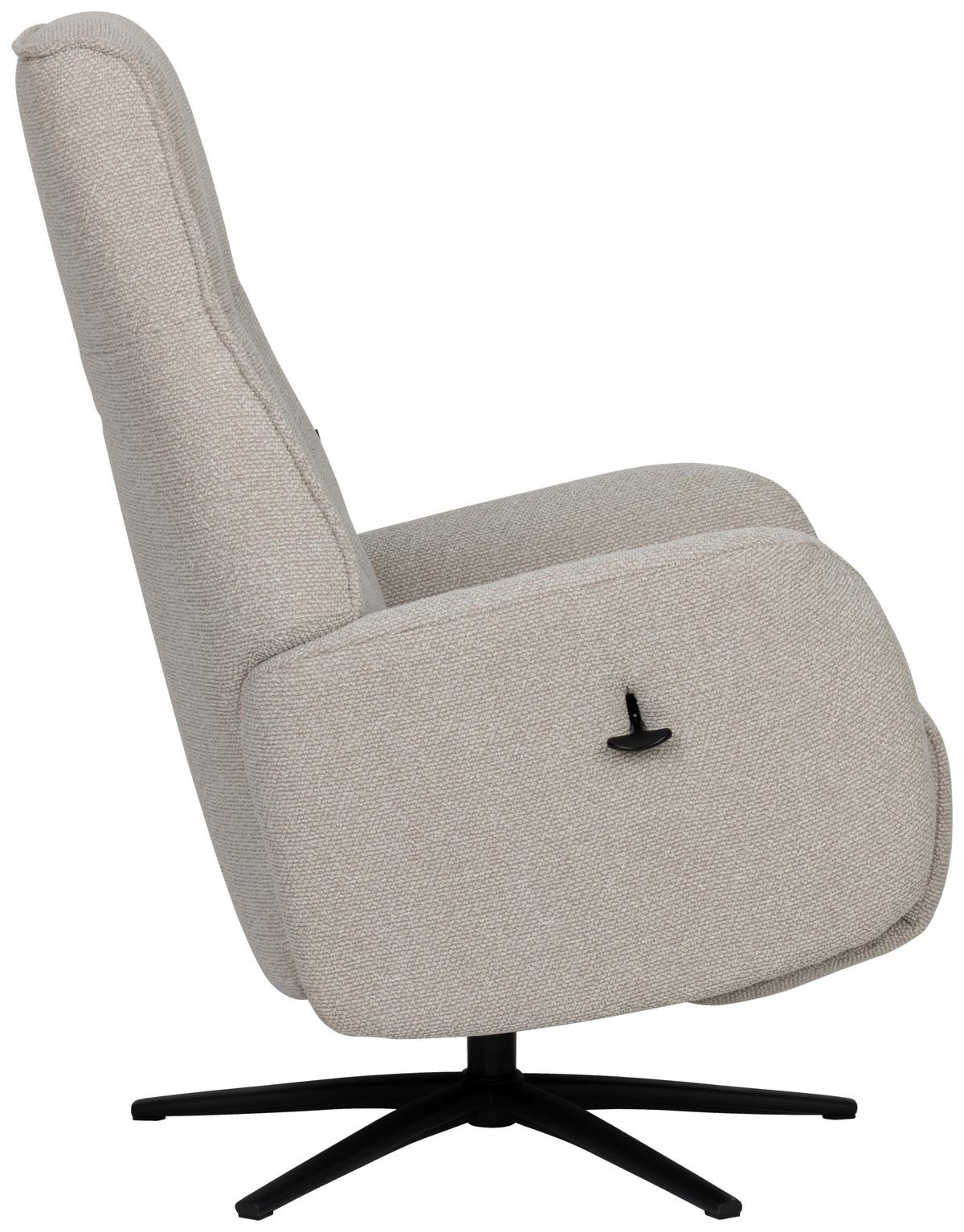 Relaxsessel Snooze Beige B: 77 Cm - Beige/Schwarz, Design, Holz/Textil (77/112/86cm) - Livetastic