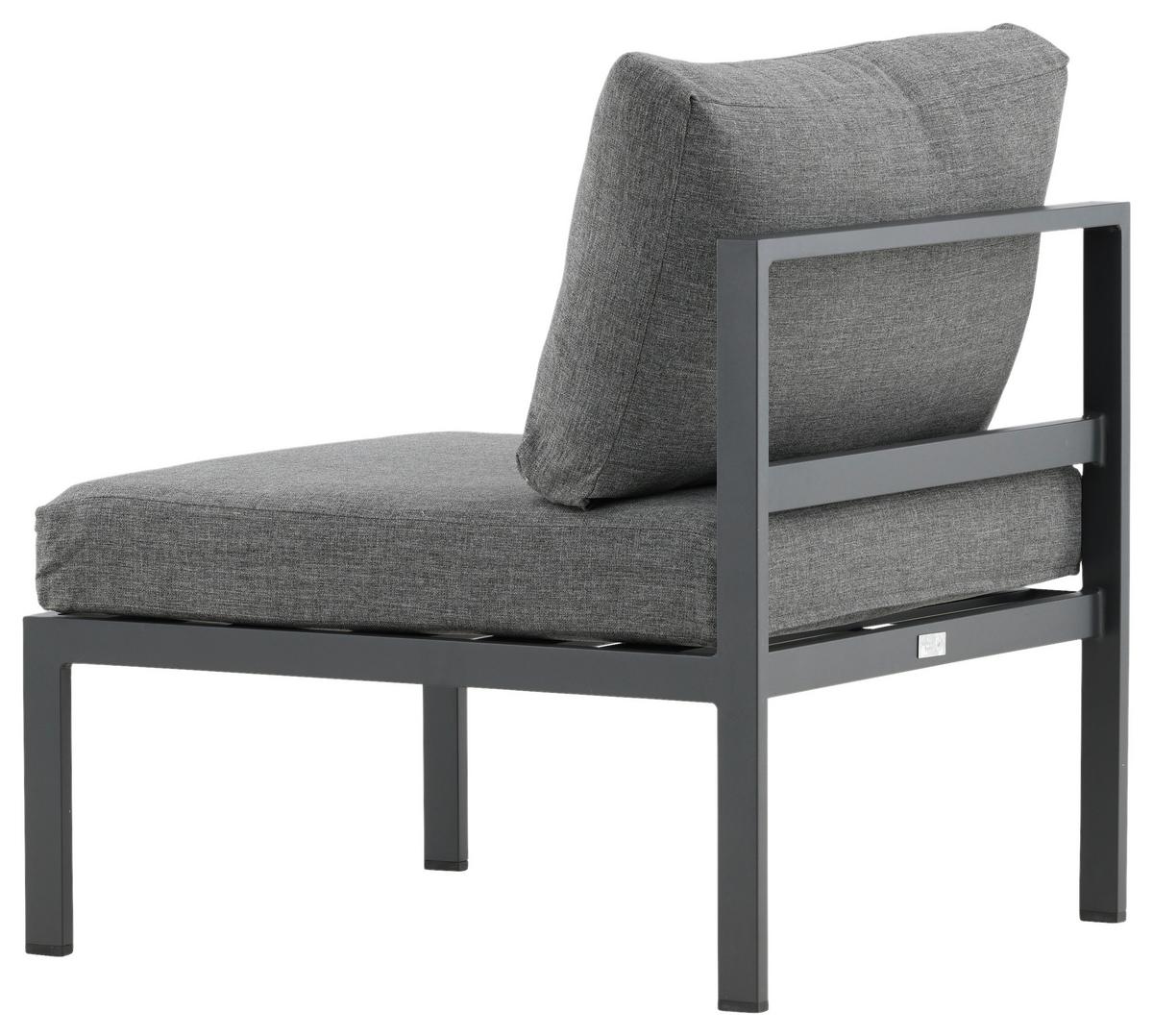 Loungesessel Copacabana - Schwarz/Grau, KONVENTIONELL, Metall (70/65/74cm) - Gardenson