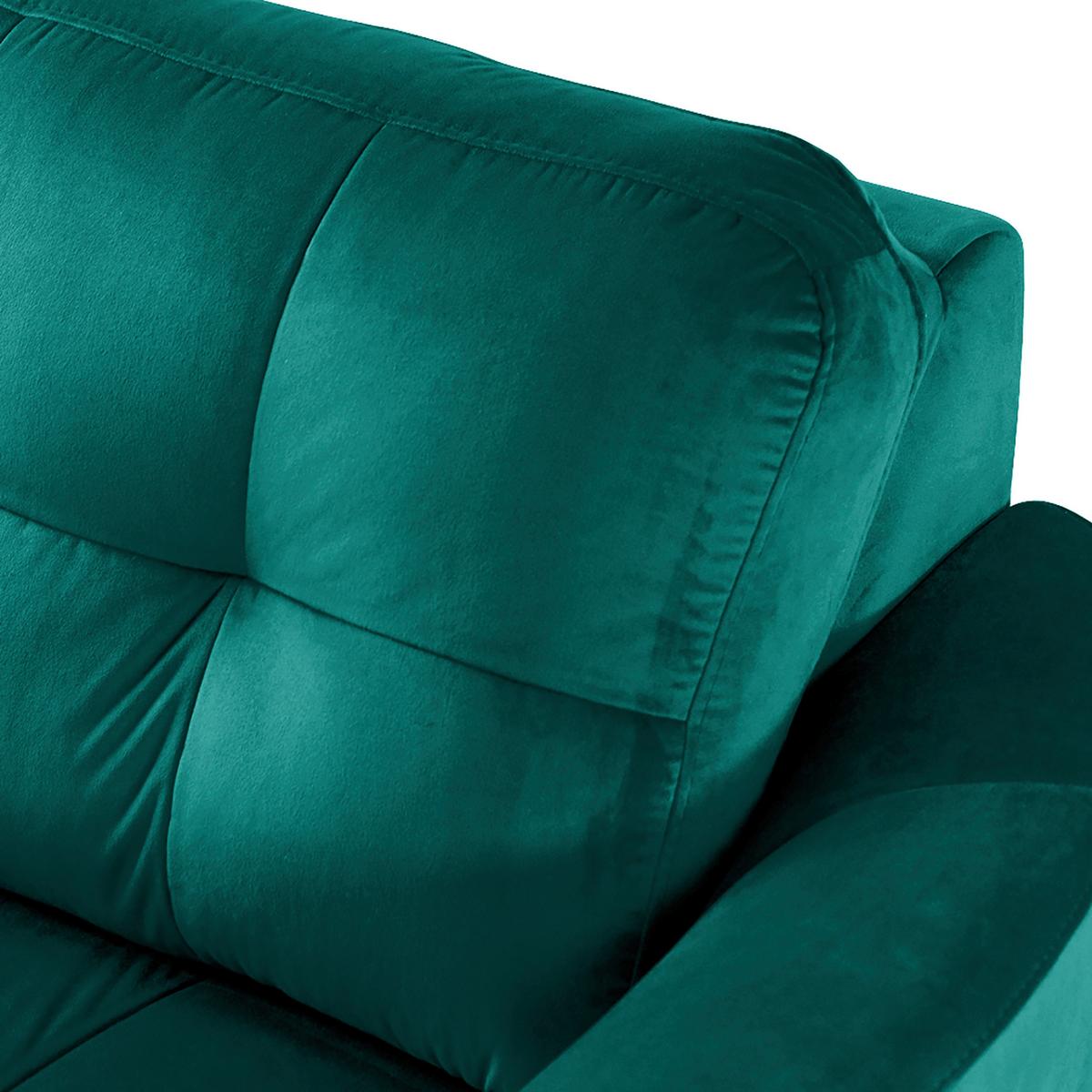 Ecksofa Nordic, Petrol S: 190x236 cm - Buchefarben/Petrol, Design, Textil (190/236cm) - Livetastic