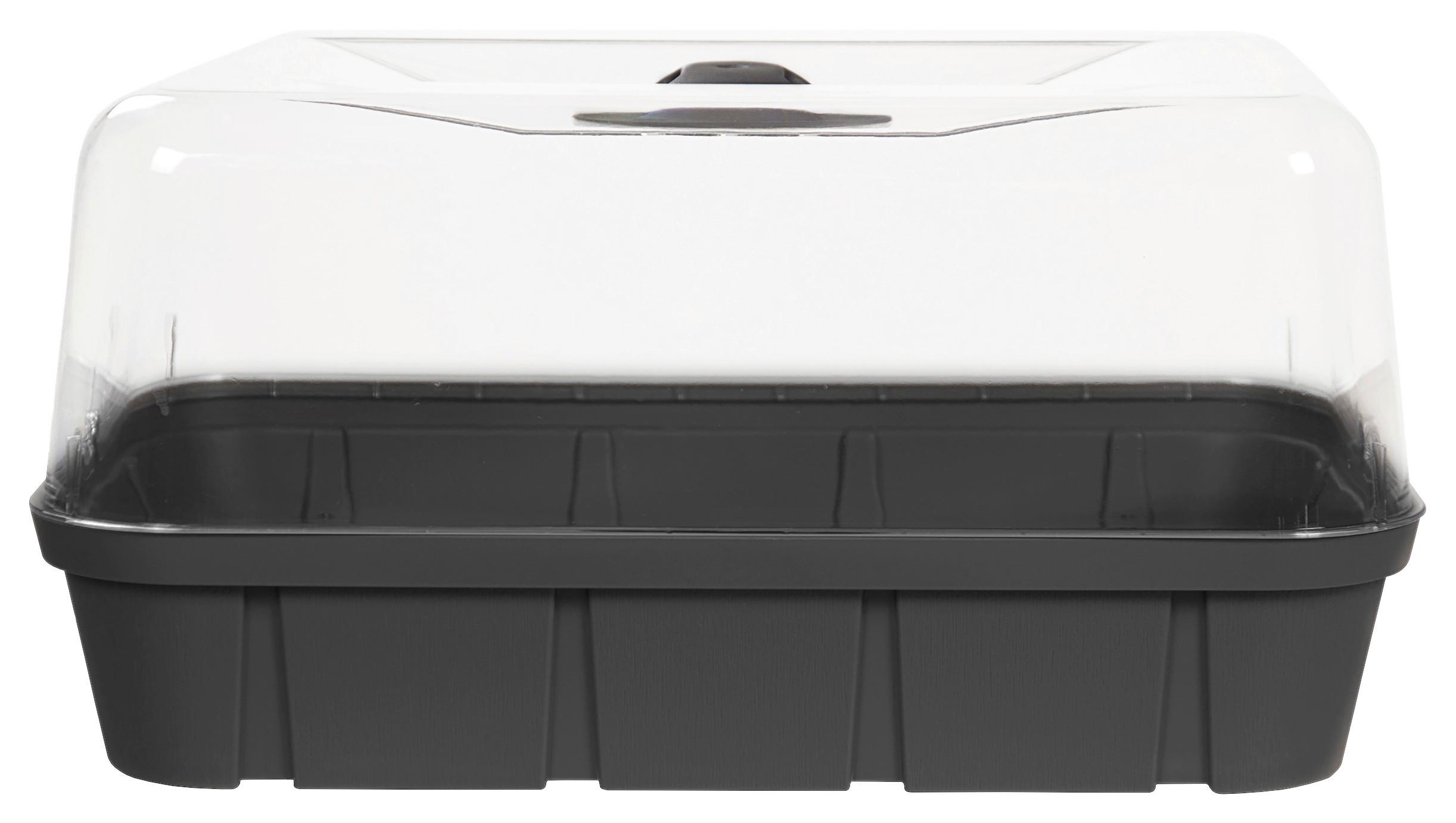 Anzuchtbeet Kunststoff 6 L 38x19x25 Cm - Anthrazit, Basics, Kunststoff (38/19/25cm)