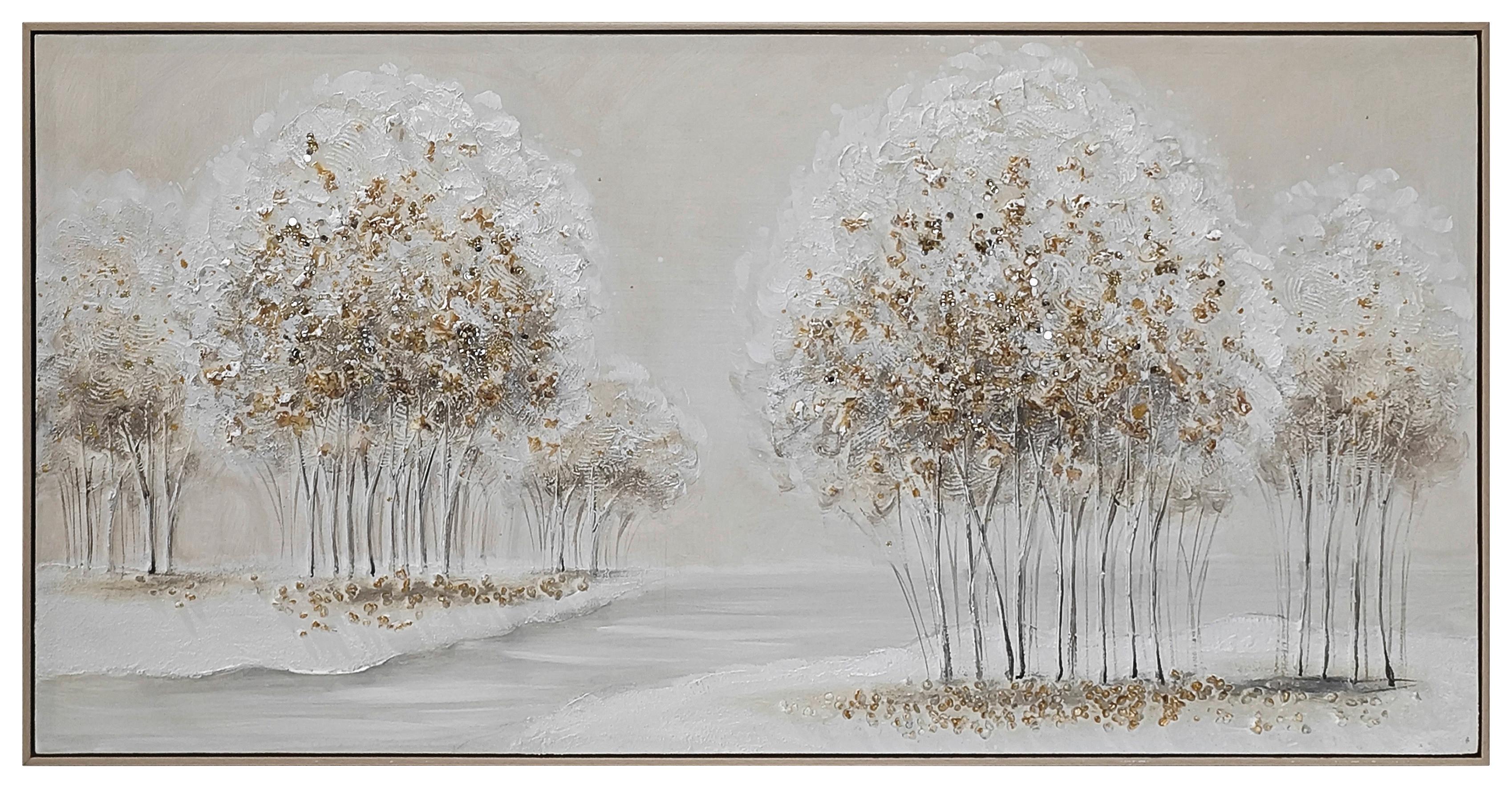 Obraz na plátne 122/62cm - prírodná farba/béžová, Modern, drevo/textil (122/62/4,5cm) - Mömax