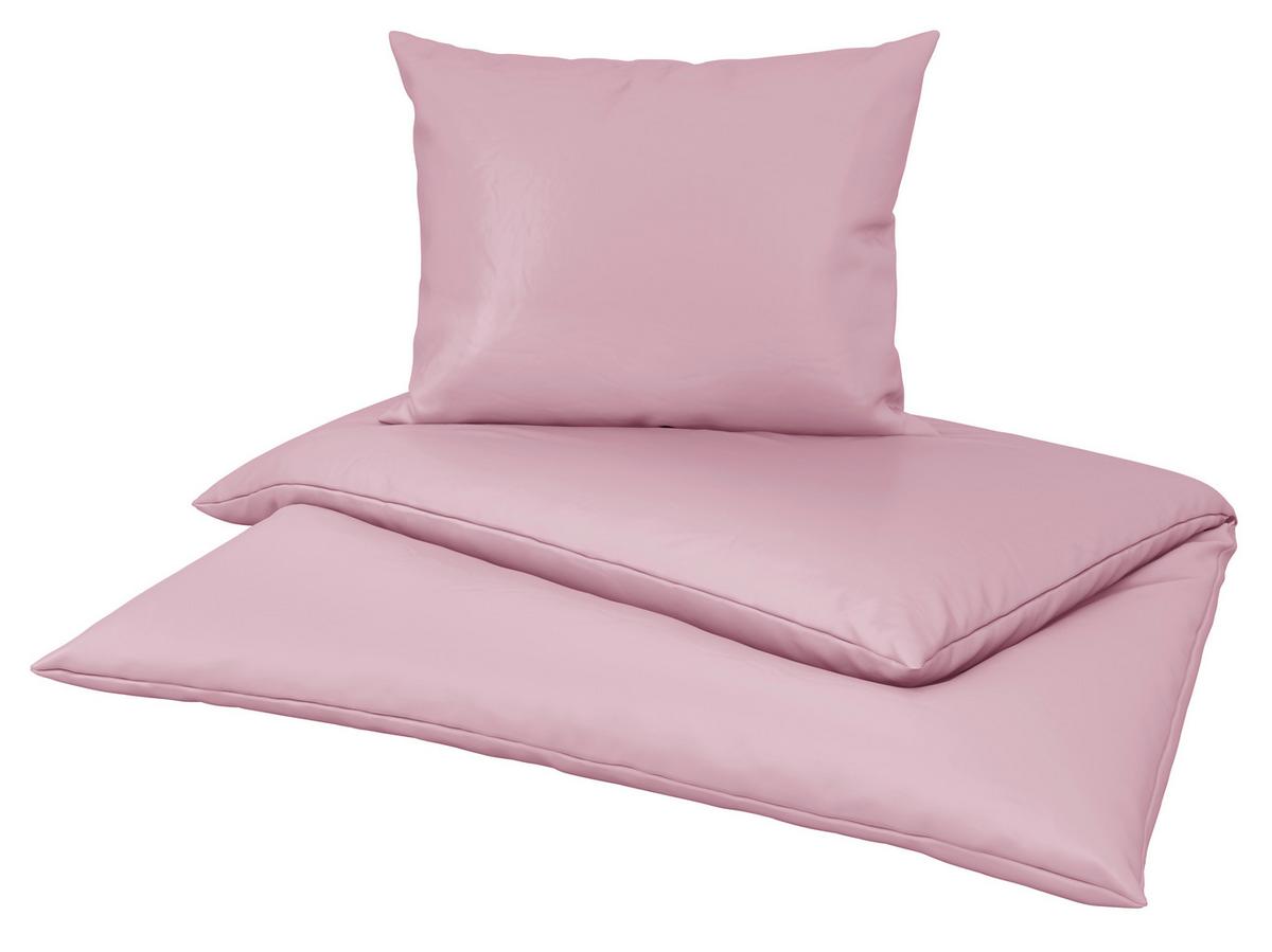 Bettwäsche 140x200 cm Lydia Satin, Rosa - Rosa, MODERN, Textil - Luca Bessoni