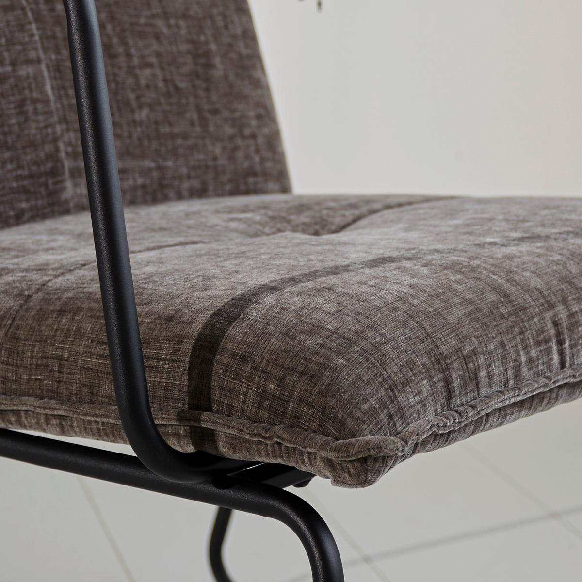 Sessel Bilbao Grau B: 65 cm - Schwarz/Grau, MODERN, Textil (65/80/68cm) - MID.YOU