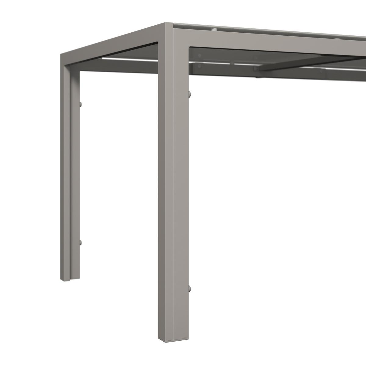 Gartenset Barcelona - Beige, MODERN, Glas/Textil (150/73/80cm) - Beldano