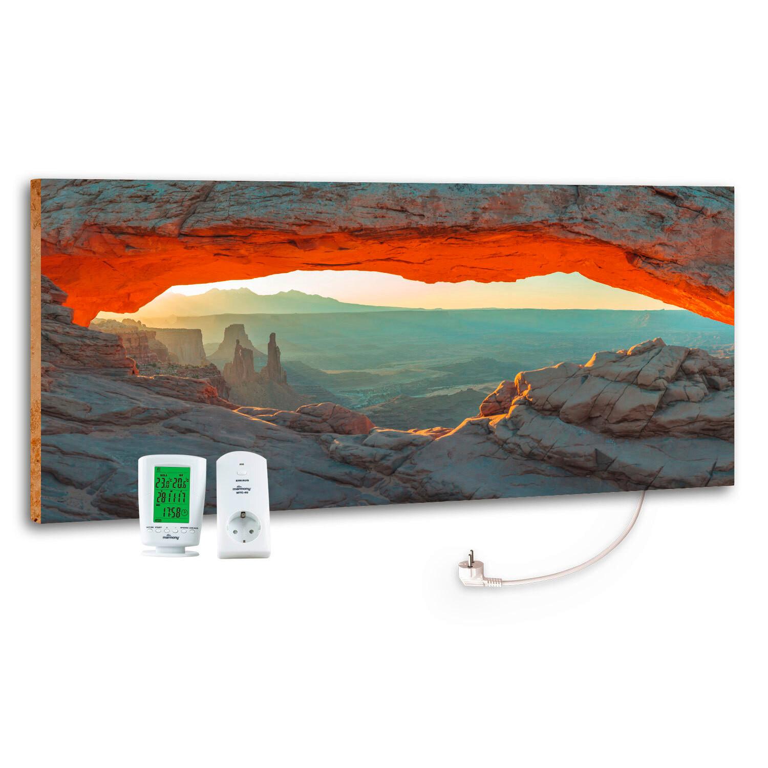 Infrarot Heizung 800 W Bergmotiv 40x100 cm - MODERN, Stein (40/100/2cm) - marmony