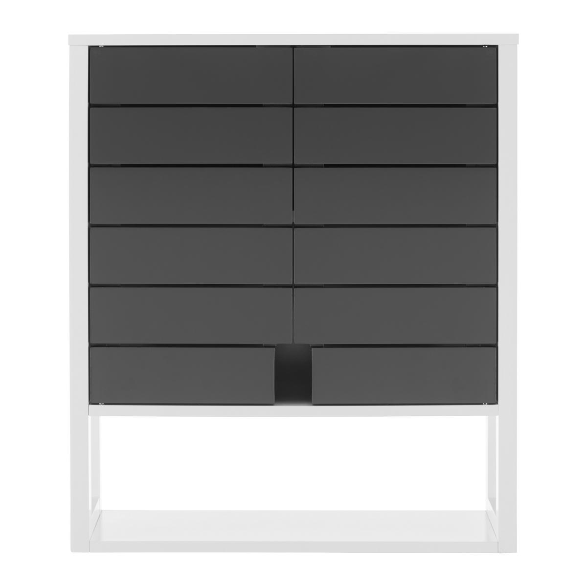 Závěsná skříňka TIA - šedá/bílá, Moderní (60/70/23cm) - P & B