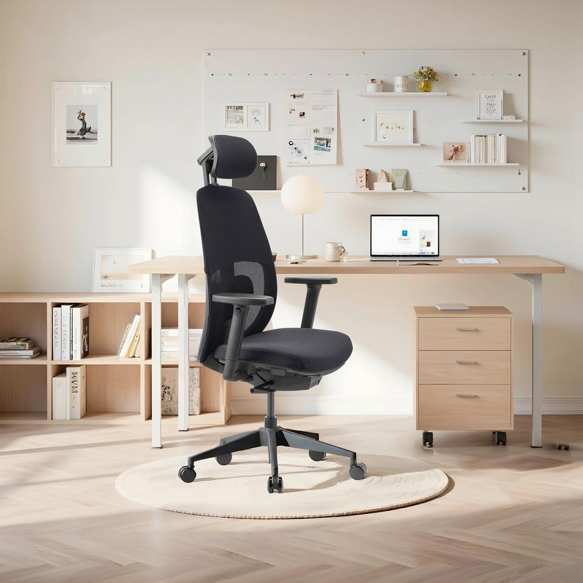 DREHSTUHL Skanis Pro Schwarz B: 71cm - Schwarz, MODERN, Kunststoff/Textil (71/131/66cm) - MID.YOU
