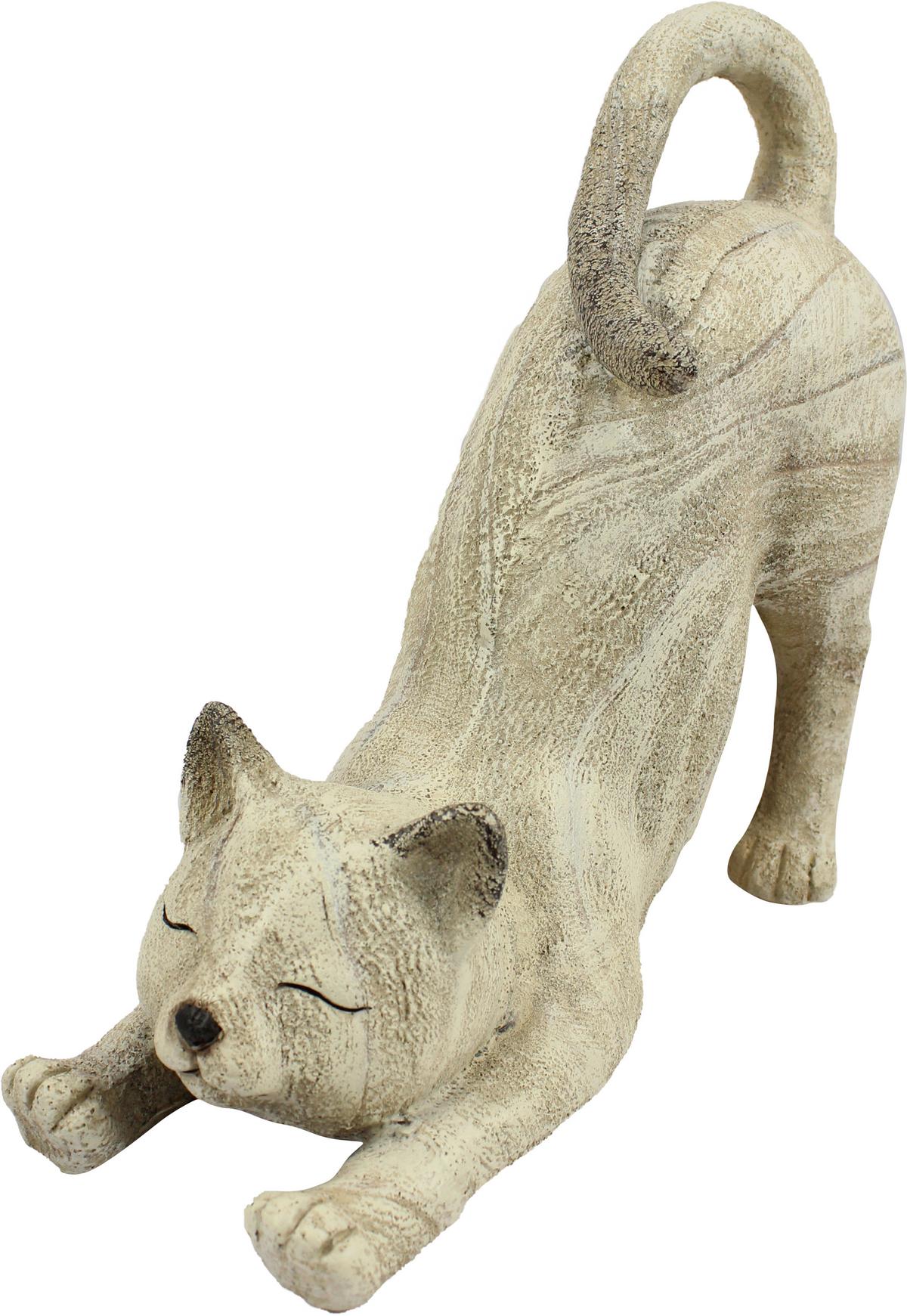 Dekokatze Agnes - Hellbraun, KONVENTIONELL, Kunststoff (27,6/11/22,2cm) - Luca Bessoni