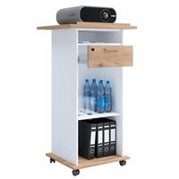 Stehpult Neta Weiß, Eiche Dekor L: 60 cm - Honigeiche/Weiß, MODERN, Holzwerkstoff (60/50/108,3cm) - MID.YOU