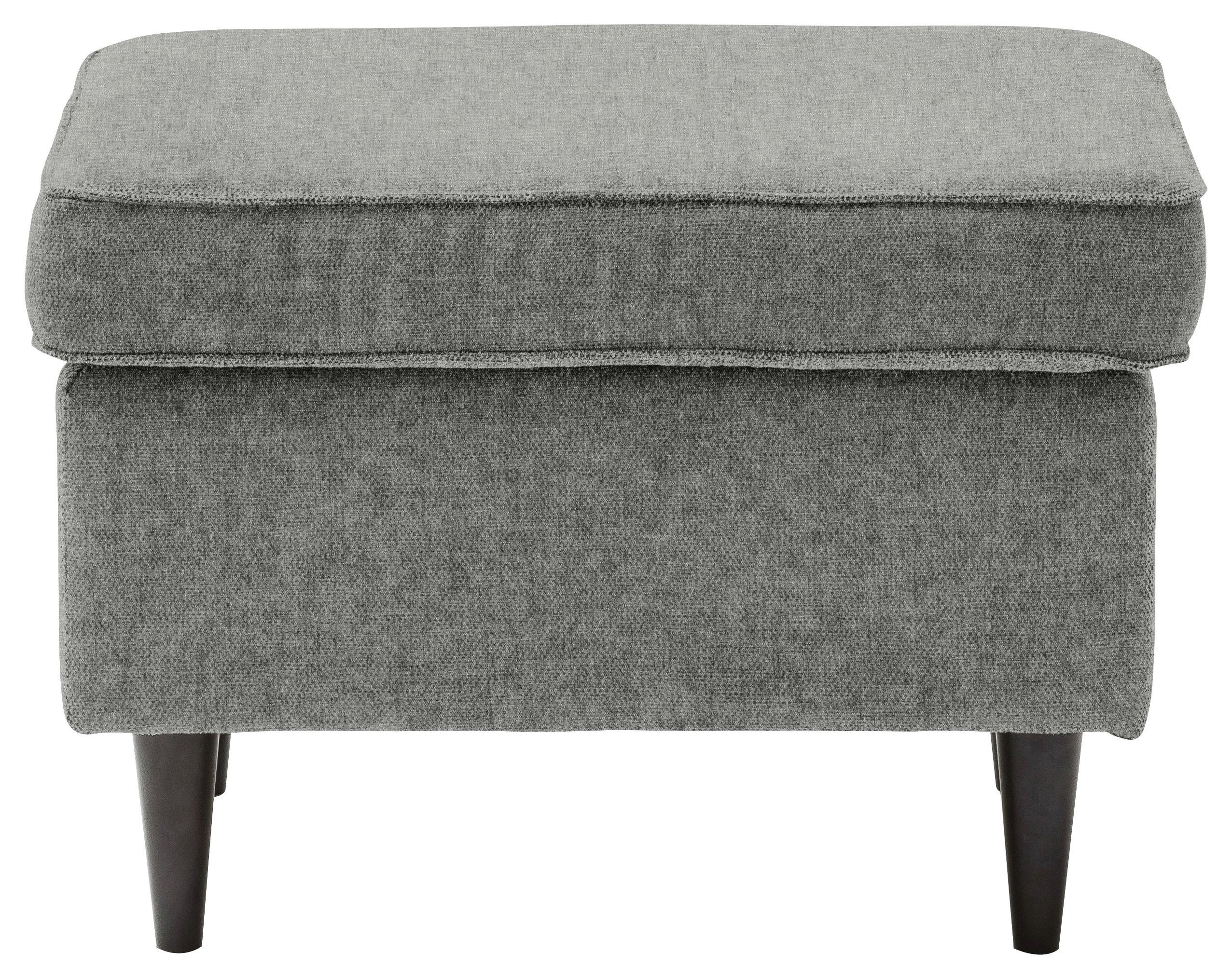 Hocker Oskar Grau B: 63 Cm - Schwarz/Grau, Basics, Textil (63/43/42cm) - MID.YOU