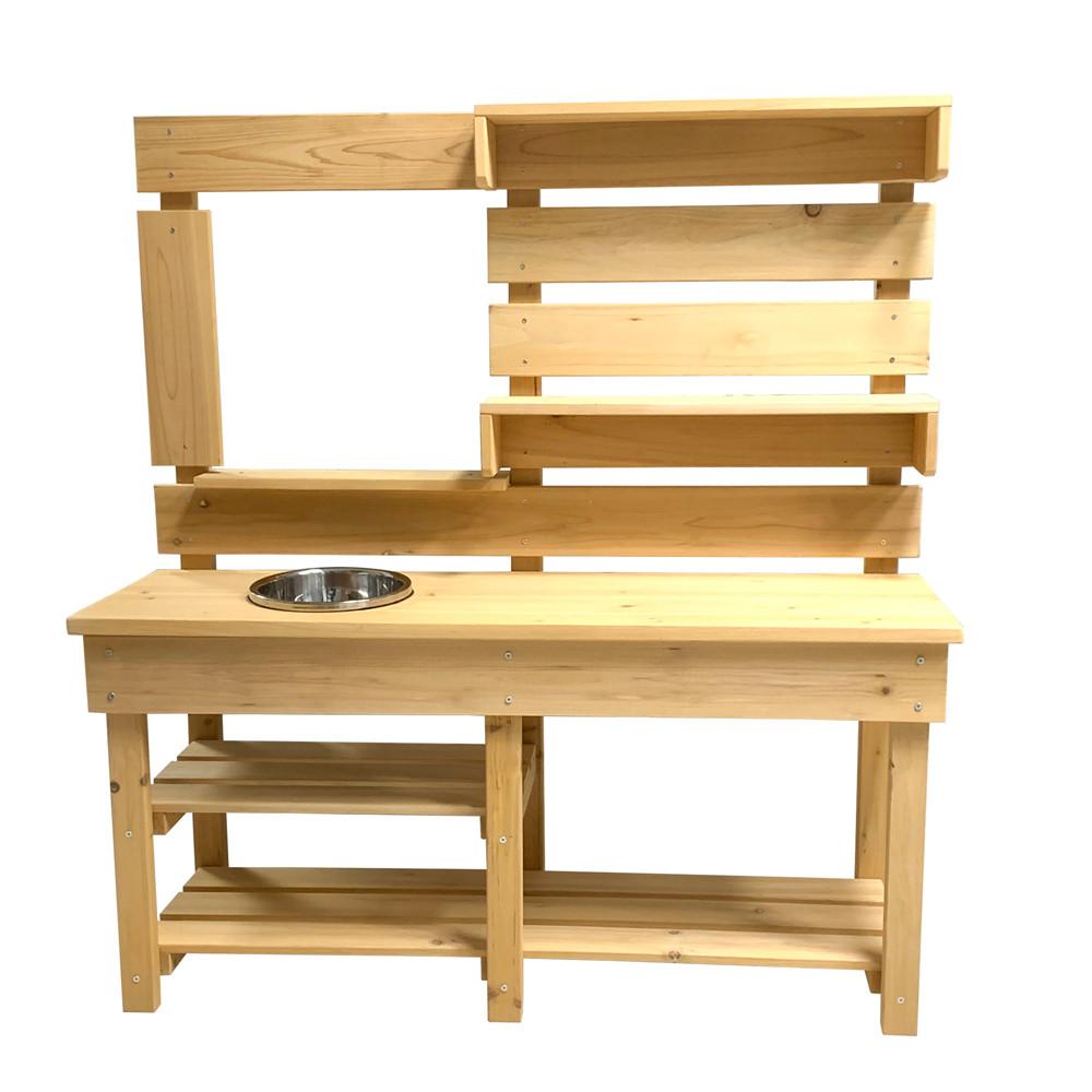 Kinderküche Home Deluxe Matschküche - Braun, Basics, Holz (103/110/35cm)