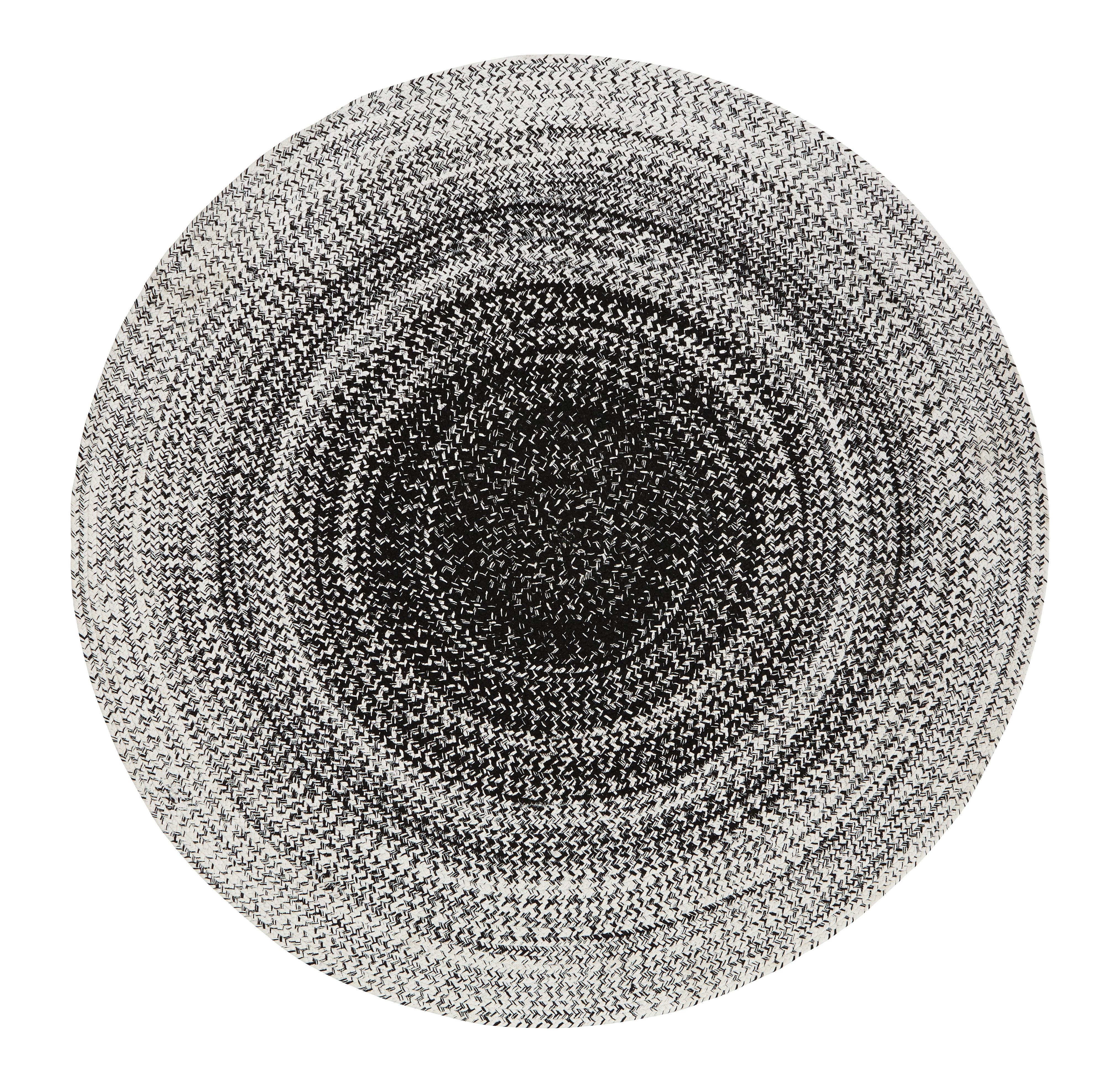 Koberec Tkaný Na Plocho Marie, 160cm - bílá/černá, textil (160cm) - Modern Living