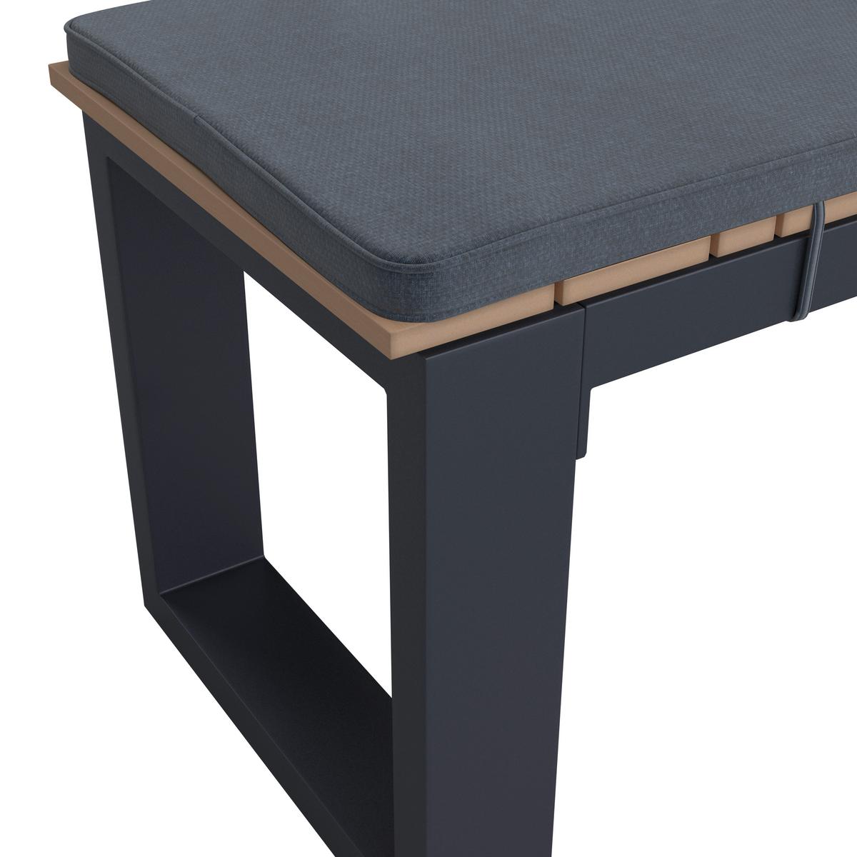 Záhradní souprava HELEN - šedá/barvy teak, Moderní, kov/textil (330/198/88cm) - Bessagi Garden