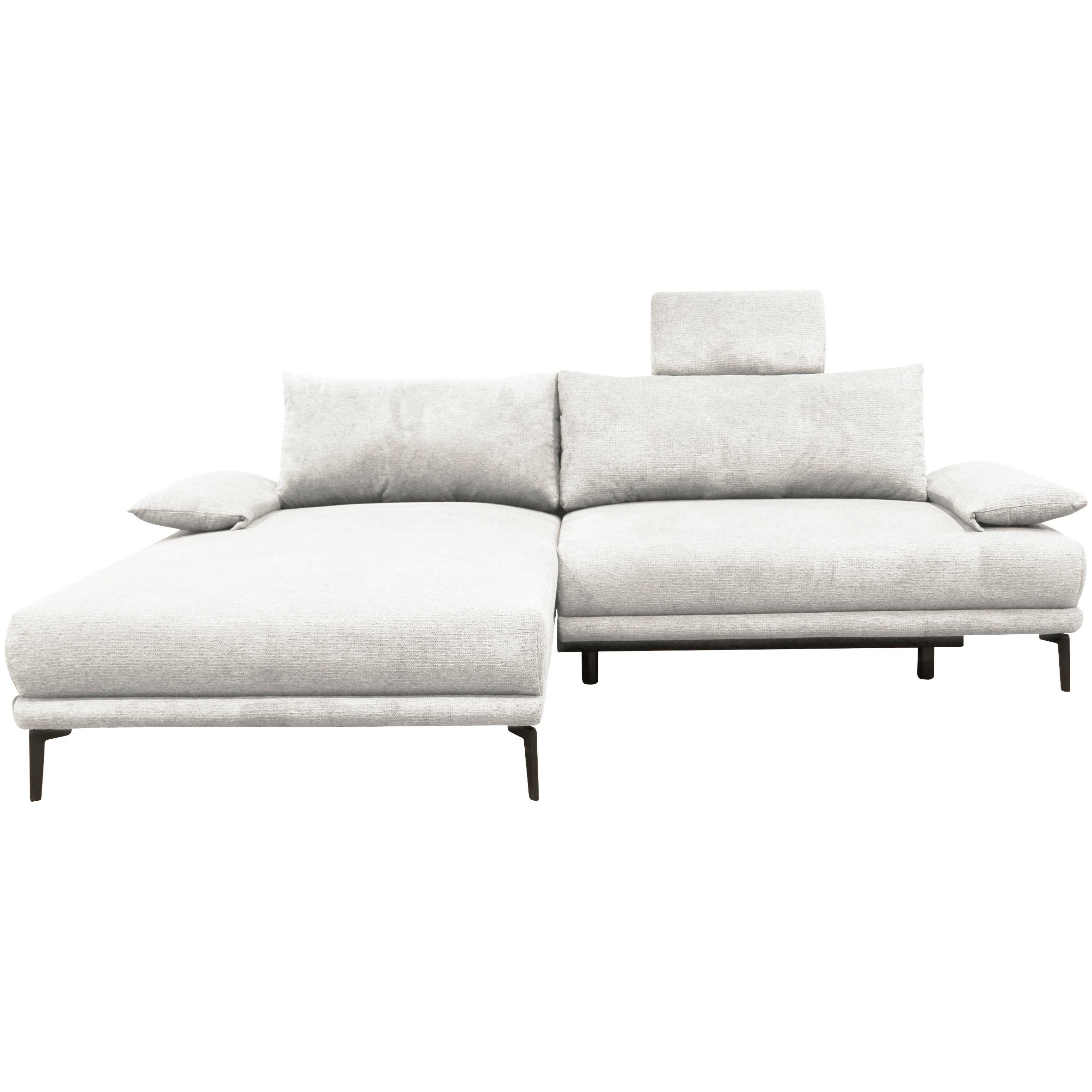 Ecksofa mit Bettkasten Lagacy 192x260 cm Webstoff Weiß - Schwarz/Weiß, Design, Textil (192/260cm) - MID.YOU