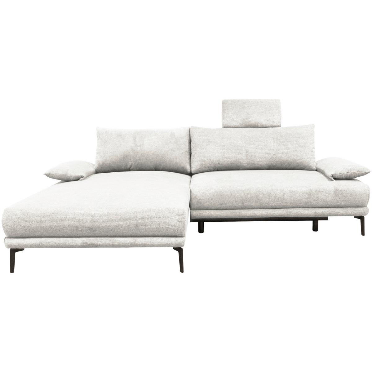 Ecksofa Mit Bettkasten Lagacy 192x260 Cm Webstoff Weiß - Schwarz/Weiß, Design, Textil (192/260cm) - MID.YOU