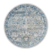 Webteppich Blau/grau Toulon Rund Ø 240 Cm - Blau/Grau, Design, Textil (240cm) - Dieter Knoll