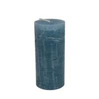 Válcová sviečka LIA - sivomodrá, Modern, textil/prírodné materiály (6,8/15cm) - Premium Living