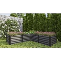 Hochbeet Stahl Linus In & Out BHT: 185x40,3x185 cm Schwarz - Schwarz/Alufarben, Basics, Metall (185/40,3/185cm)