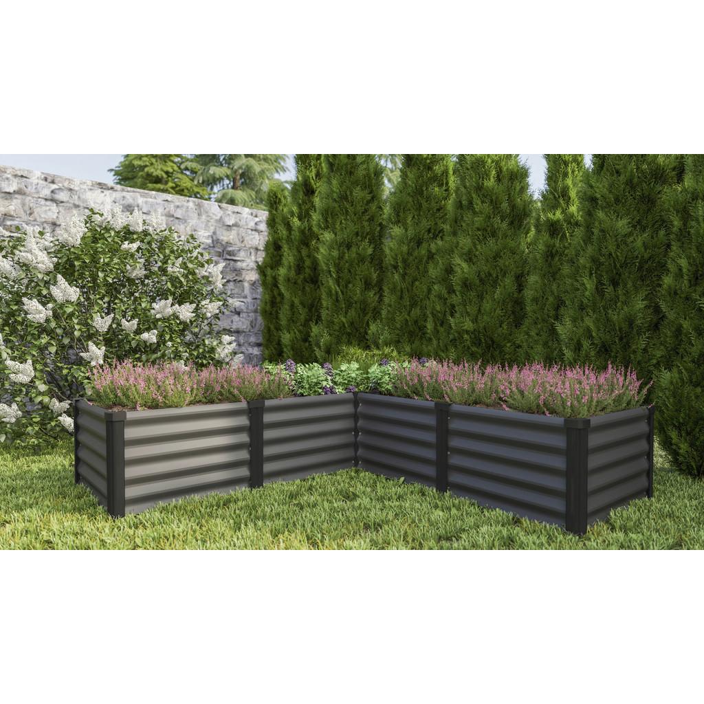 Hochbeet Stahl Linus In & Out BHT: 185x40,3x185 cm Schwarz