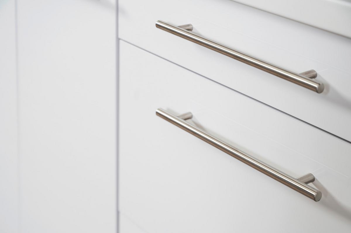 Küchenzeile Rp250ewc mit Geräte 250 cm Grau/Weiß - Weiß/Grau, Basics, Holzwerkstoff (250cm) - Respekta