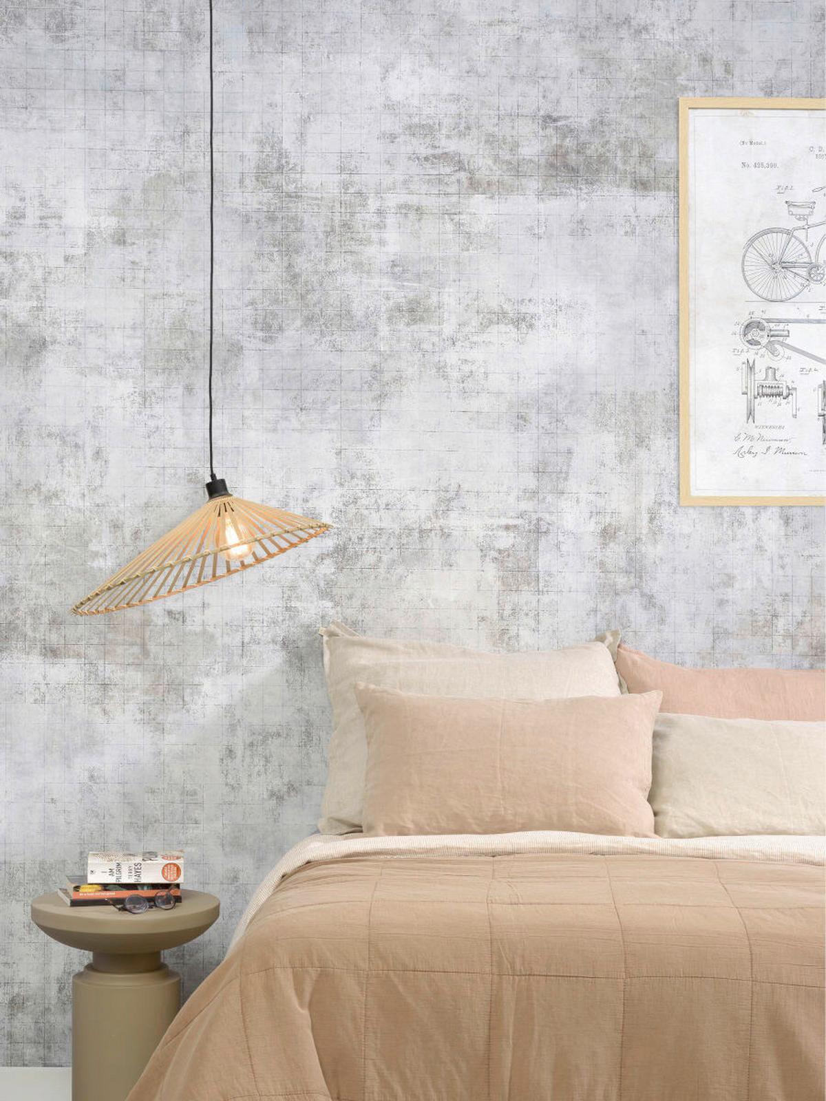 Hängeleuchte Bromo/h60/n - Naturfarben, Trend, Holz (60/14cm) - Good & Mojo