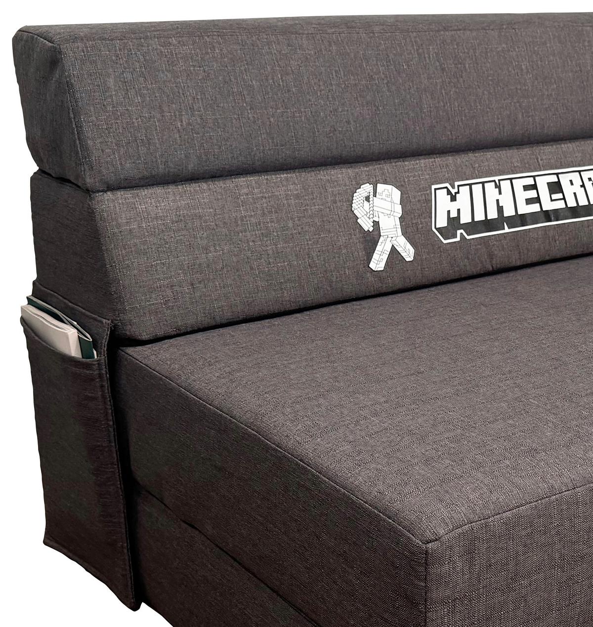 Schlafsofa Minecraft - Grau, MODERN, Textil (119/80/80-200cm) - Minecraft