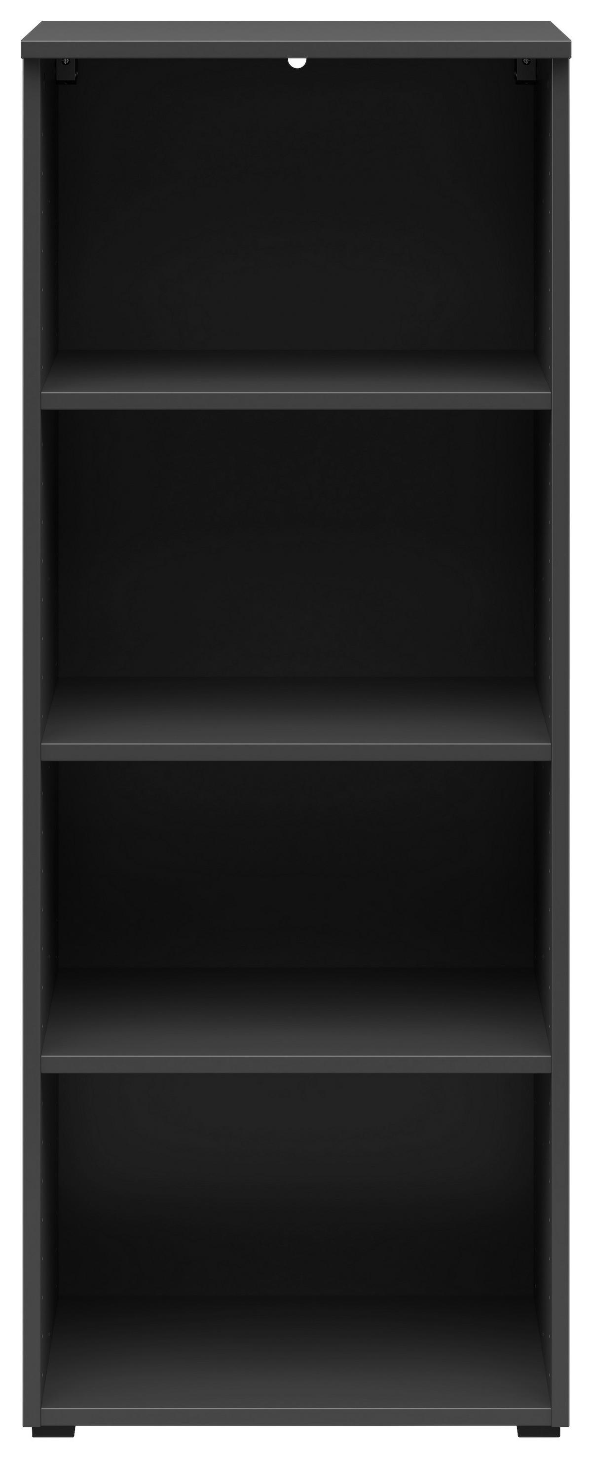 Regál MULTISTAURAUM š. 45 cm - grafitová/antracitová, Modern, kompozitné drevo/plast (45/115/40cm)