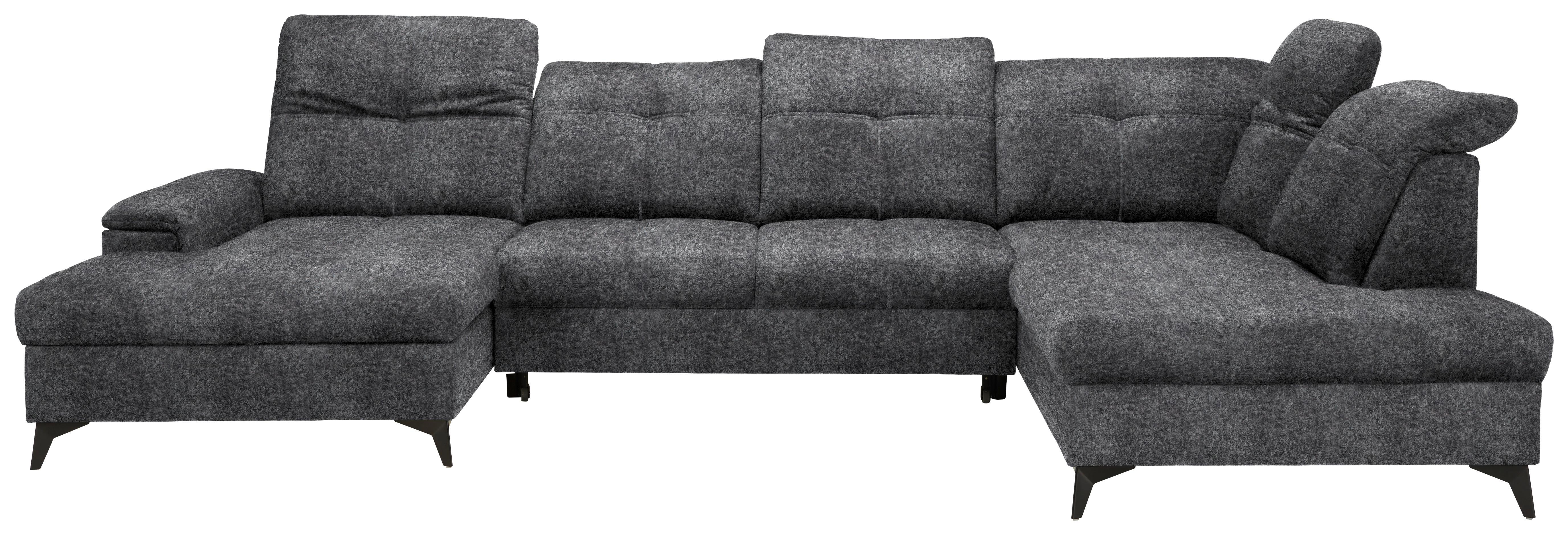 Rohová sedačka U SIERRA, pravá, šedá INFINITY - šedá, Moderní, kov/textil (181/364/230cm) - Mömax