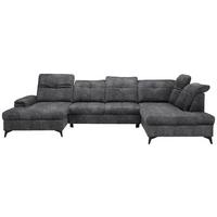 Rohová sedačka U SIERRA, pravá, šedá INFINITY - šedá, Moderní, kov/textil (181/364/230cm) - Mömax