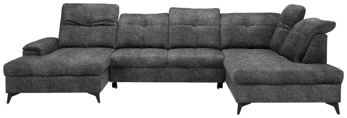 Rohová sedačka U SIERRA, pravá, šedá INFINITY - šedá, Moderní, kov/textil (181/364/230cm) - Mömax